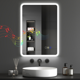 HOMCOM Rectangle Frameless LED Bathroom Mirror 50 x 70cm - Size: 50 x 3.5 x 70cm - Silver - Wilko - thumbnail 3