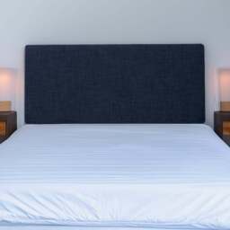 Bedmaster Valencia King Size Midnight Linen Plain Headboard - Blue - Wilko - thumbnail 1