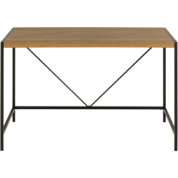 Florence Bahamas Black and Oak Office Desk - Furniture To Go - Wilko - thumbnail 3
