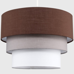 ValueLights Aztec 3-Tier Brown Fabric Ceiling Light Shade - Size: 30 x 20.5 x 30cm - Wilko - thumbnail 4