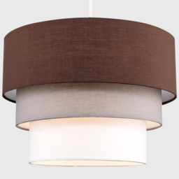 ValueLights Aztec 3-Tier Brown Fabric Ceiling Light Shade - Size: 30 x 20.5 x 30cm - Wilko - thumbnail 5