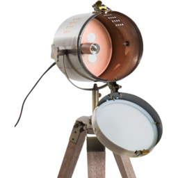 Portland Vintage Tripod Table Desk Lamp - Size: 33 x 33 x 65cm - Wood - Wilko - thumbnail 7