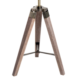 Portland Vintage Tripod Table Desk Lamp - Size: 33 x 33 x 65cm - Wood - Wilko - thumbnail 6
