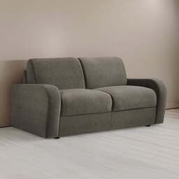 Jay-Be Deco 2 Seater Brushed Twill Pewter Sofa Bed with e-Sprung Mattress - Grey - Wilko - thumbnail 1