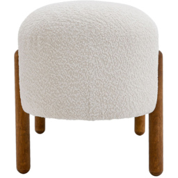 Living and Home Cream Contemporary Upholstered Bench - Wilko - thumbnail 4