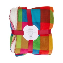 Multicolour Jester Check Throw Multicolour - My - Wilko - thumbnail 3