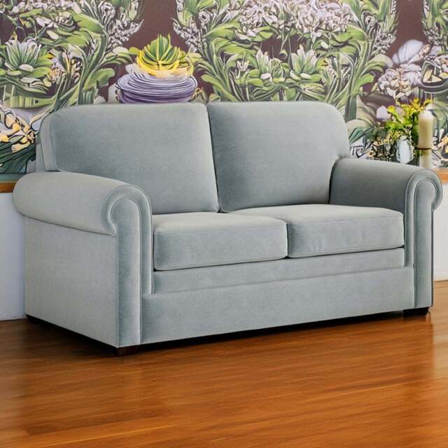 Jay-Be Heritage 2 Seater Brushed Twill Admiral Sofa Bed with e-Pocket Mattress - Grey - Wilko - image 1