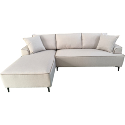 DS Living The Milano Edge Beige Textured Fabric Right Hand Corner Sofa - Size: 3 Seater - Wilko - thumbnail 3