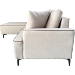 DS Living The Milano Edge Beige Textured Fabric Right Hand Corner Sofa - Size: 3 Seater - Wilko - thumbnail 6