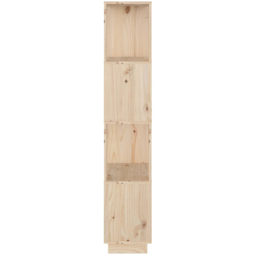 vidaXL 4 Shelf Natural Solid Pine Wood Bookcase - Size: 132 x 51 x 25cm - Brown - Wilko - thumbnail 6