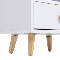 Living and Home White Wooden Bedside Table - Size: Single Drawer - Wilko - thumbnail 7