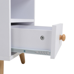 Living and Home White Wooden Bedside Table - Size: Single Drawer - Wilko - thumbnail 6