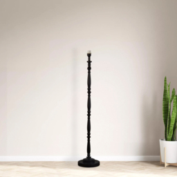 Lighting Collection Baldwin Black Candle Stick Spindle Floor Lamp Base 150cm - Size: 24 x 32.5 x 32.5cm - Wilko - thumbnail 3