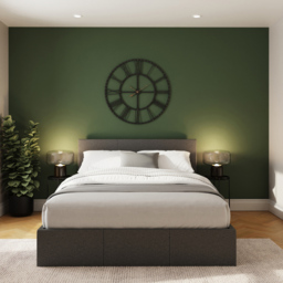 GFW Small Double Grey Hopsack Fabric Side Lift Ottoman Bed with Bonnell Mattress - Wilko - thumbnail 7