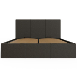 GFW Small Double Grey Hopsack Fabric Side Lift Ottoman Bed with Bonnell Mattress - Wilko - thumbnail 5