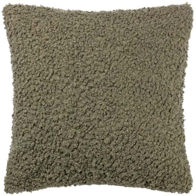Yard Cabu Khaki Chunky Boucle Cushion - Size: 45 x 45cm - Green - Yard Living - Wilko - image 1