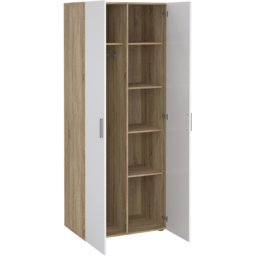 Florence 2 Door Oak and White High Gloss Wardrobe - Furniture to Go - Wilko - thumbnail 5