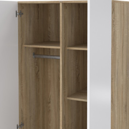 Florence 2 Door Oak and White High Gloss Wardrobe - Furniture to Go - Wilko - thumbnail 6