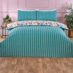 Valencia Seersucker Duvet Set Superking - Divante - Wilko - thumbnail 3