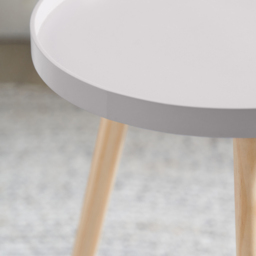 Pacific Lifestyle Halston Blush Wood Veneer and Natural Pine Wood Side Table - Pink - Wilko - thumbnail 4