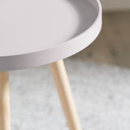 Pacific Lifestyle Halston Blush Wood Veneer and Natural Pine Wood Side Table - Pink - Wilko - thumbnail 5