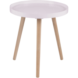 Pacific Lifestyle Halston Blush Wood Veneer and Natural Pine Wood Side Table - Pink - Wilko - thumbnail 3
