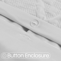 Velosso Double White Quilted Knit Duvet Set - Wilko - thumbnail 4