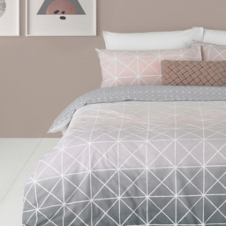 furn. Spectrum Single Pink Gradient Geometric Duvet Cover Set - Wilko - thumbnail 4