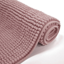 Mayfair Blush Shaggy Noodle Bath Mat 50 x 80cm - Pink - Wilko - thumbnail 6