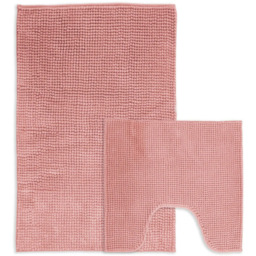 Mayfair Blush Shaggy Noodle Bath Mat 50 x 80cm - Pink - Wilko - thumbnail 5