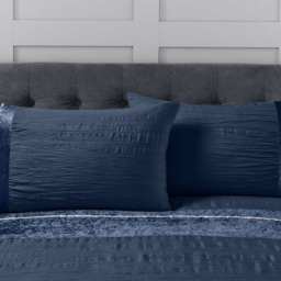 Velosso Diamante Single Navy Orleans Duvet Set - Blue - Wilko - thumbnail 3