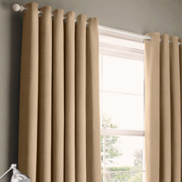 Velosso Panama Natural Eyelet Curtains 168 x 137cm - Size: W 168 x D 137cm - Cream - Wilko - thumbnail 3