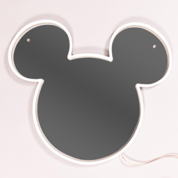Yellowpop Disney Mickey Mirror Silver LED Neon Sign - Wilko - thumbnail 4