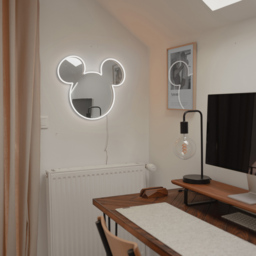 Yellowpop Disney Mickey Mirror Silver LED Neon Sign - Wilko - thumbnail 3