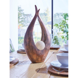 Luxform Solar Powered Flame Garden Ornament - Size: 13 x 26.5 x 50cm - Silver - Wilko - thumbnail 3