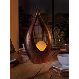 Luxform Solar Powered Flame Garden Ornament - Size: 13 x 26.5 x 50cm - Silver - Wilko - thumbnail 4
