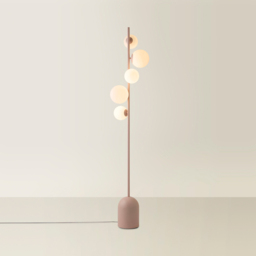 ValueLights Marlow Blush Pink Globe LED Floor Lamp - Wilko - thumbnail 6