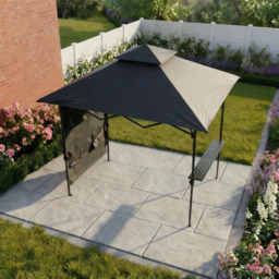 Home Source Verano 2.5 x 1.6m Black Folding BBQ Gazebo with Accessories - Size: 278 x 255 x 160cm - Wilko - thumbnail 7