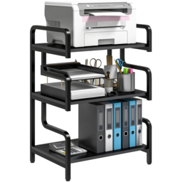 HOMCOM 3-TierBlack Storage Shelf - Size: 77.0 x 40.0 x 55.0cm - Wilko - thumbnail 3