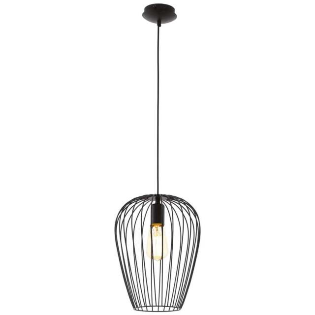 EGLO Newton Black Caged Shade Pendant Light - Size: 27.5 x 27.5 x 110.0cm - Wilko - image 1