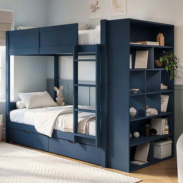 Flair Ruby Blue Bunk Bed with Storage - Size: Single - Wilko - image 1