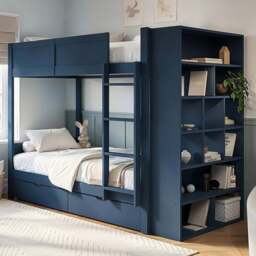 Flair Ruby Blue Bunk Bed with Storage - Size: Single - Wilko - thumbnail 1