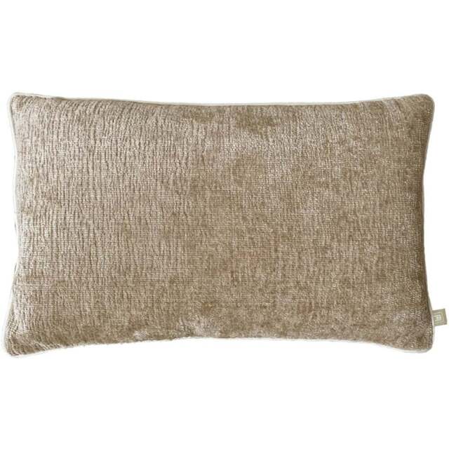 Belgravia Decor Beige Chenille Cushion 50 x 30cm - Size: 30 x 50 x 5cm - Brown - Wilko - image 1