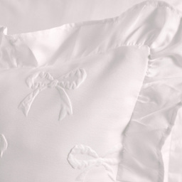 Ellie Bow Ruffle Duvet Set White King - Wilko - thumbnail 6