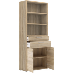 Florence 2 Door 2 Drawer 3 Shelf Oak Bookcase - Wood - Furniture to Go - Wilko - thumbnail 5