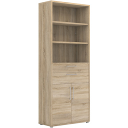 Florence 2 Door 2 Drawer 3 Shelf Oak Bookcase - Wood - Furniture to Go - Wilko - thumbnail 3