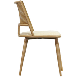 Furniture One Set of 2 Oak Rattan Mid-Century Dining Chair - Wilko - thumbnail 6