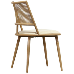Furniture One Set of 2 Oak Rattan Mid-Century Dining Chair - Wilko - thumbnail 7