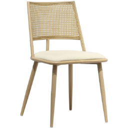Furniture One Set of 2 Oak Rattan Mid-Century Dining Chair - Wilko - thumbnail 5