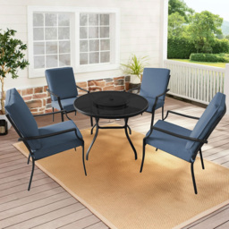Sardinia 4 Seater Patio Dining Set - Blue - Outdoor Essentials - Wilko - thumbnail 7
